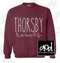 Load image into Gallery viewer, Youth Mascot Sweatshirt | School Sweatshirts School Mascot Tshirt | School Mascot Sweatshirt | School Mascot Long Sleeve Shirt | School |