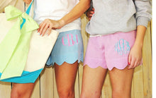Load image into Gallery viewer, Seersucker Pajama Shorts | Seersucker Lounge Shorts | Seersucker Monogrammed Shorts | Monogrammed Lounge Shorts