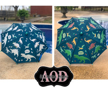 Load image into Gallery viewer, Kids Color Changing Dinosaur Umbrella | Umbrella | Easter Basket Gifts| Valentines Day Gifts | Kids Umbrellas