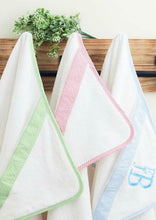 Load image into Gallery viewer, Monogrammed Seersucker Hooded Towel | Personalized Hooded Towel | Seersucker Hooded Towel