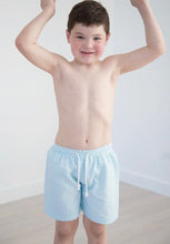 Load image into Gallery viewer, Seersucker Swim Trunks | Boys Swim Trunks | Lined Swim Trunks | Swim Shorts