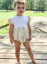 Load image into Gallery viewer, Girls Flutter Bubble | Tan Sleeve Flutter Bubble