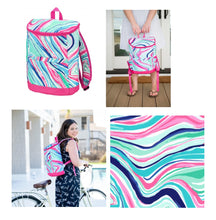 Load image into Gallery viewer, Marbelous Backpack Cooler + Towel (set) | Backpack Cooler | Beach Cooler | Personalized Cooler | Marbelous Beach Towel