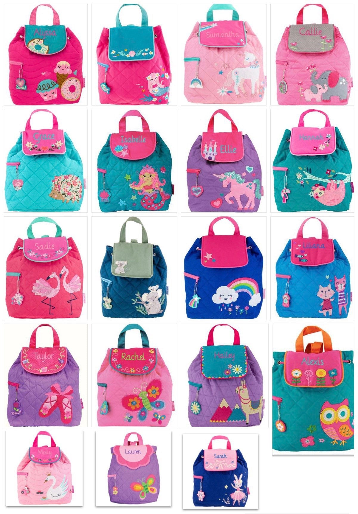 SunFancy Personalized Kids Backpack | Custom Name Patchwork Print School Bookbag Daypack